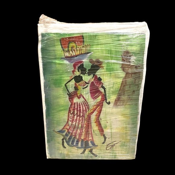 Two Original Jubilant Handmade Paintings from the Caribbean. - Picture 2 of 4